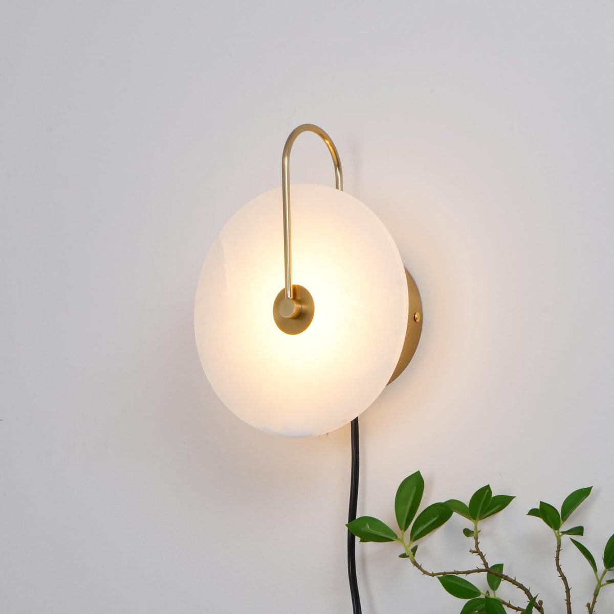 Ceraeyra Alabaster Globe Wall Light