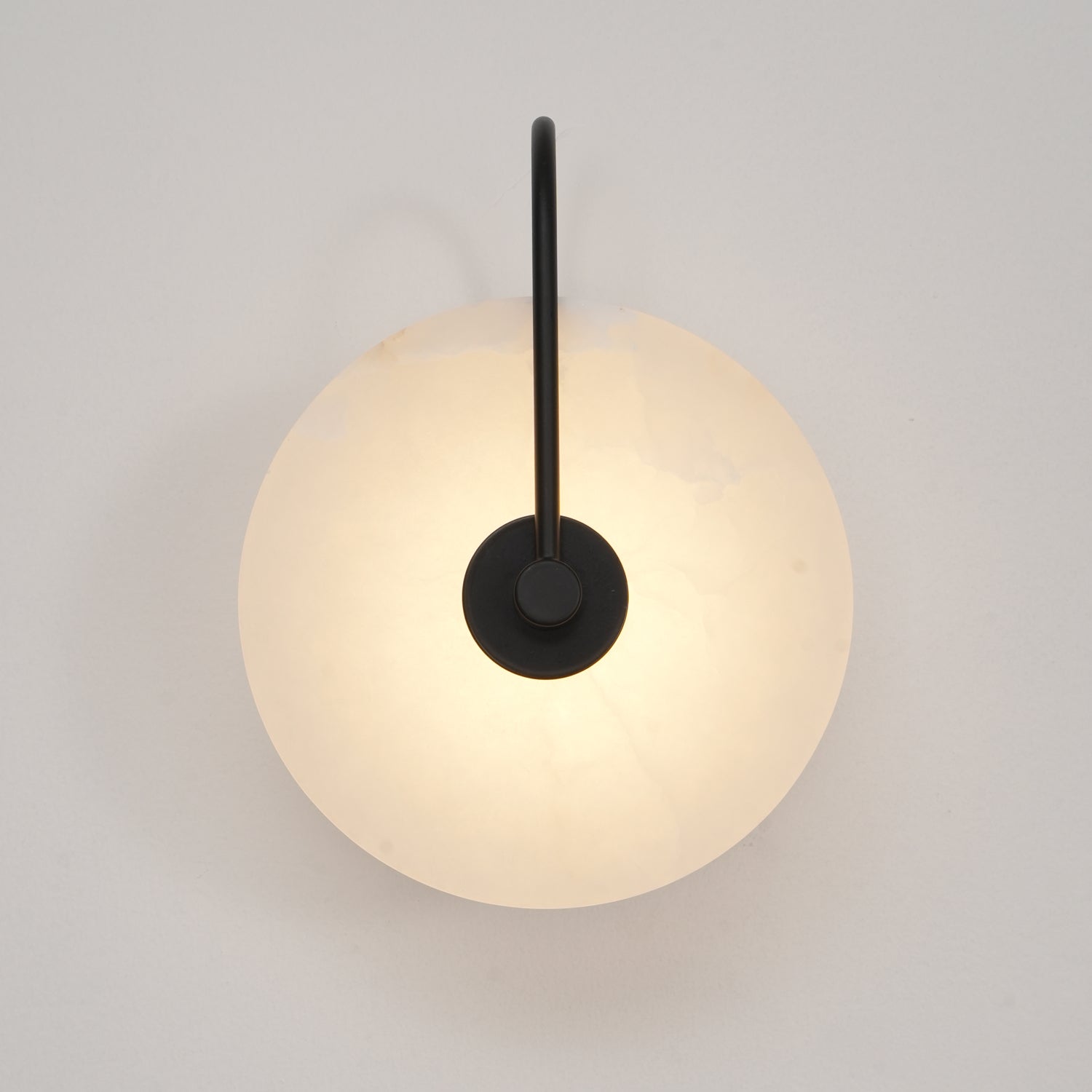 Elora Alabaster LED Wall Lamp Round Iconic Circular