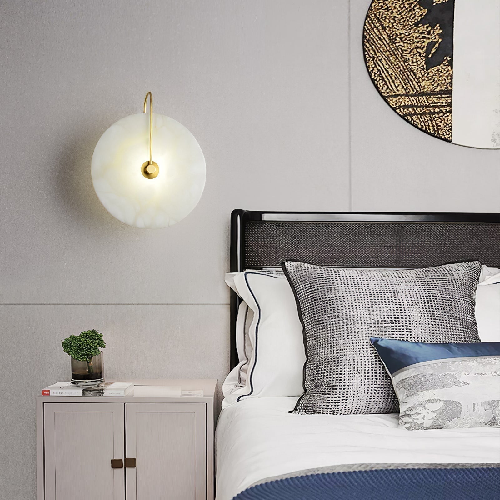 Albeenne Alabaster Globe Wall Lamp