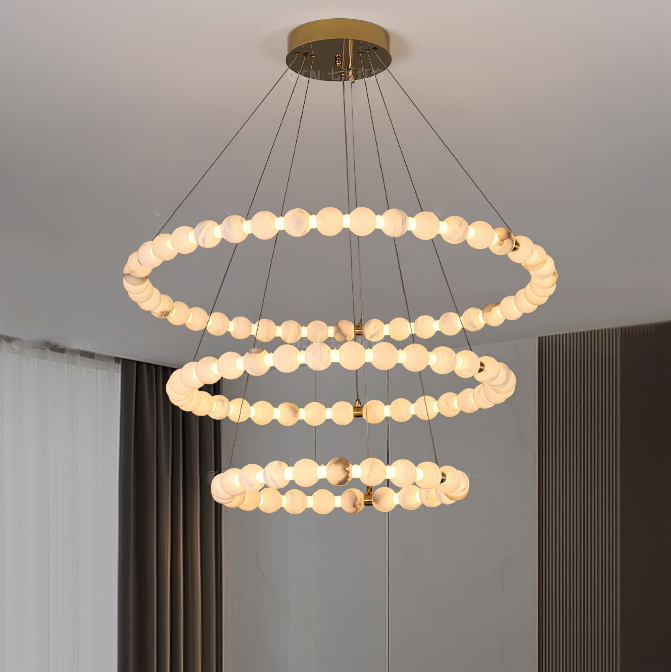Eirelian Modern Alabaster Pendant Light Chandelier