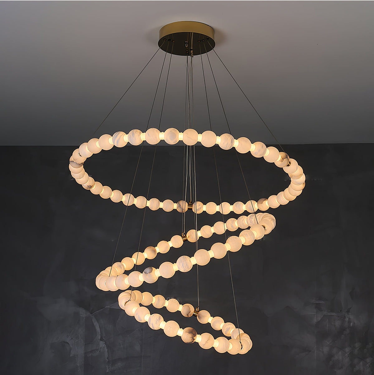 Eirelian Modern Alabaster Pendant Light Chandelier