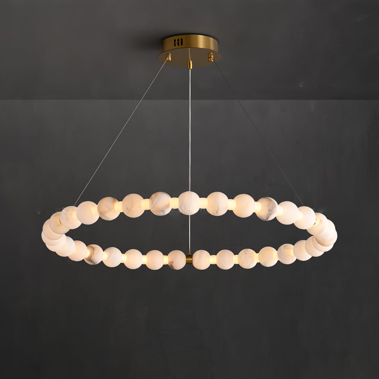 Eirelian Modern Alabaster Pendant Light Chandelier