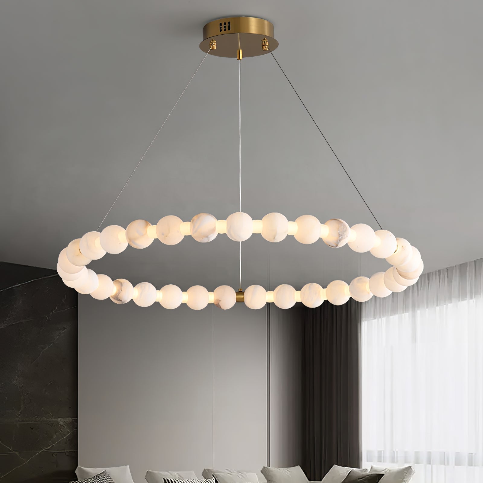Eirelian Modern Alabaster Pendant Light Chandelier