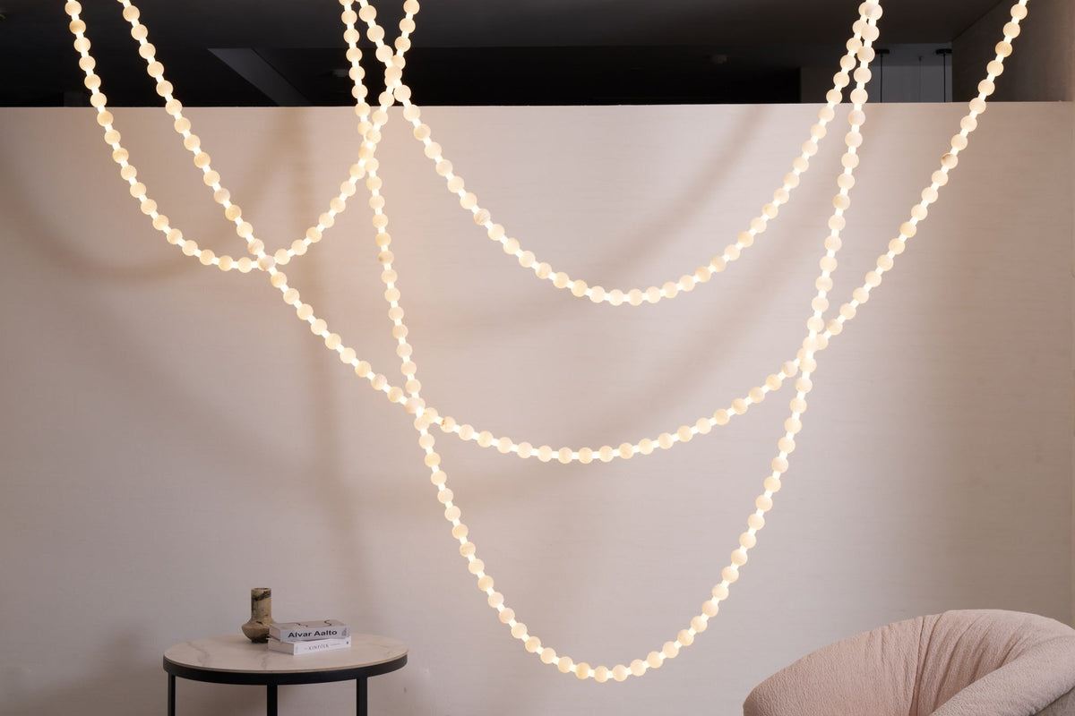 Grempt Alabaster Pearl Necklace Chandelier