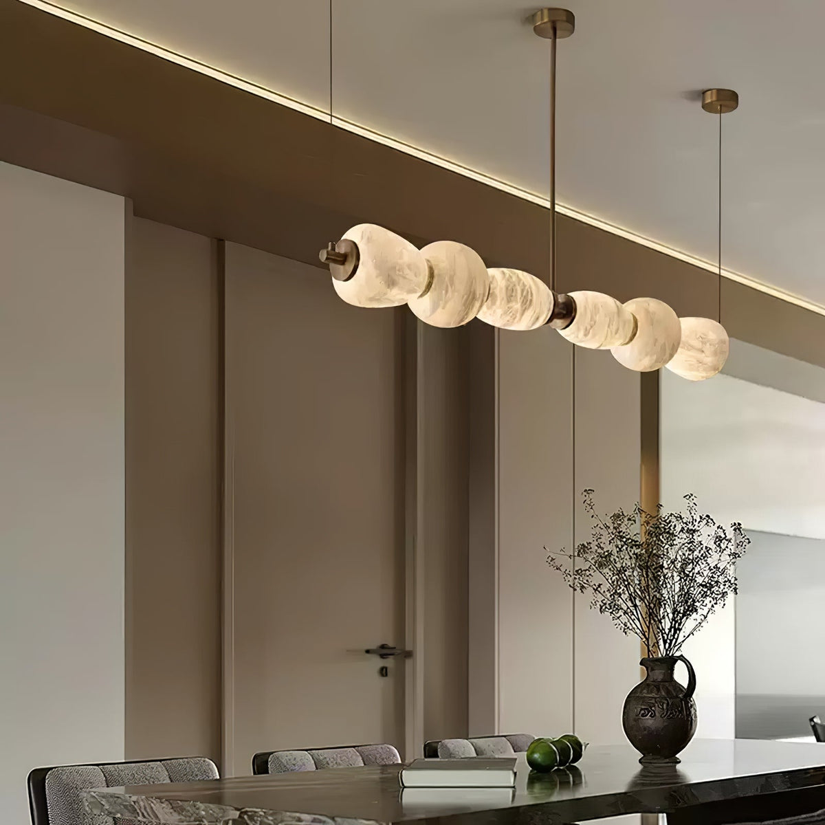 Saroa Alabaster Linear Pendant Light