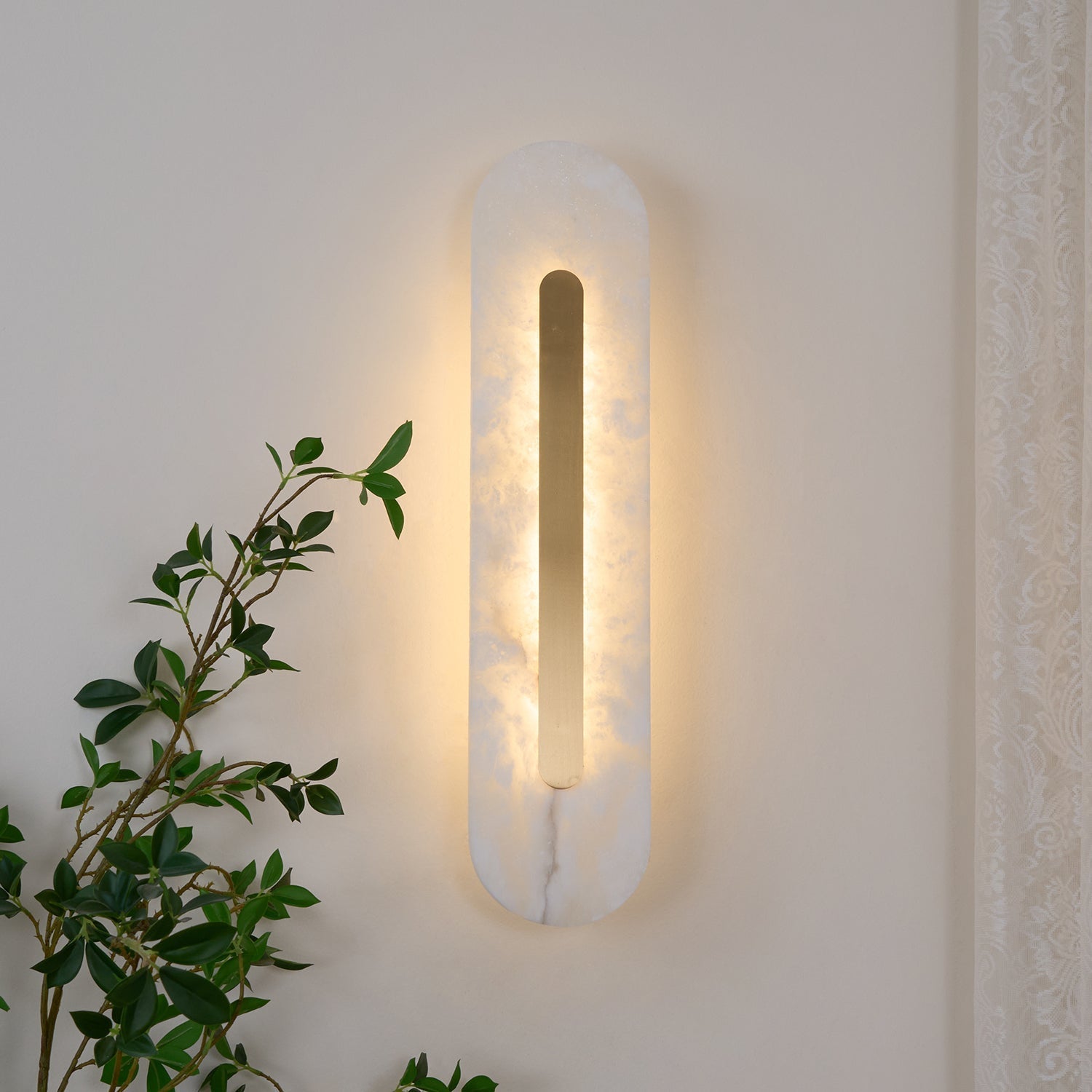Ronan Alabaster Rounded Wall Lamp
