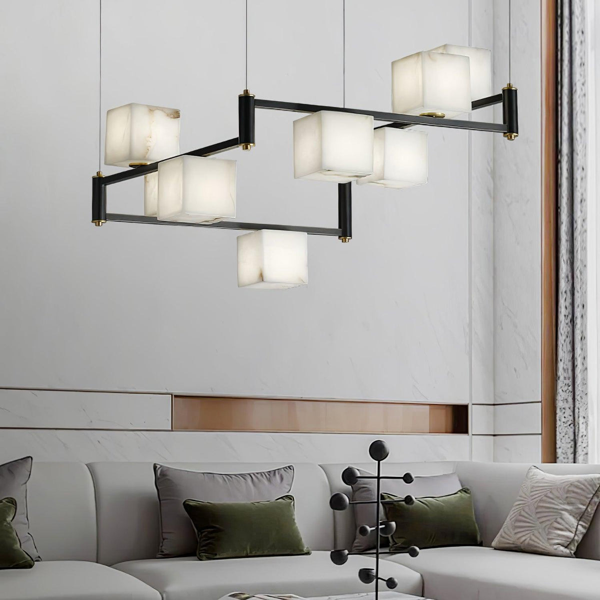 Ostruvye Individual Creativity Box Alabaster Chandelier