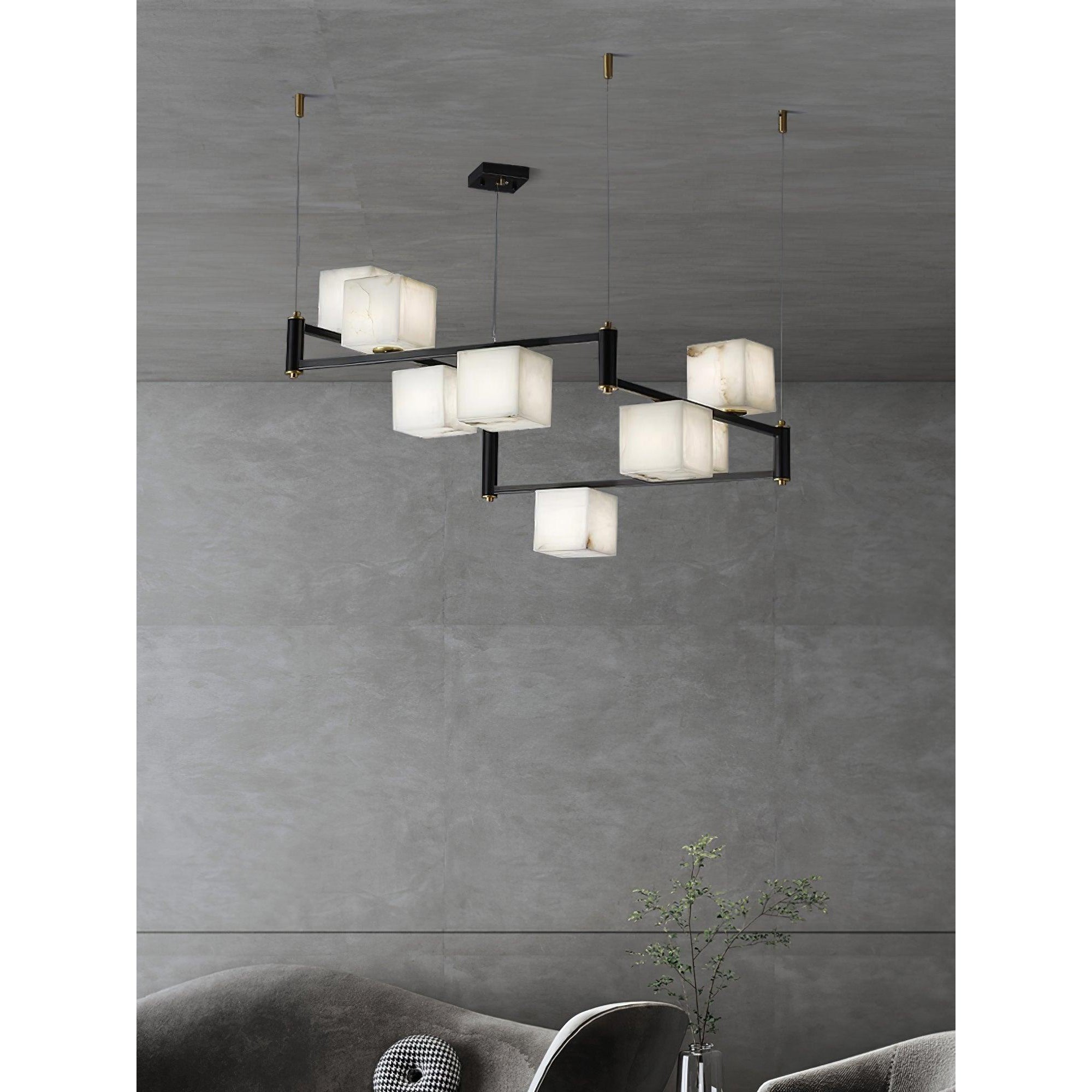 Ostruvye Individual Creativity Box Alabaster Chandelier