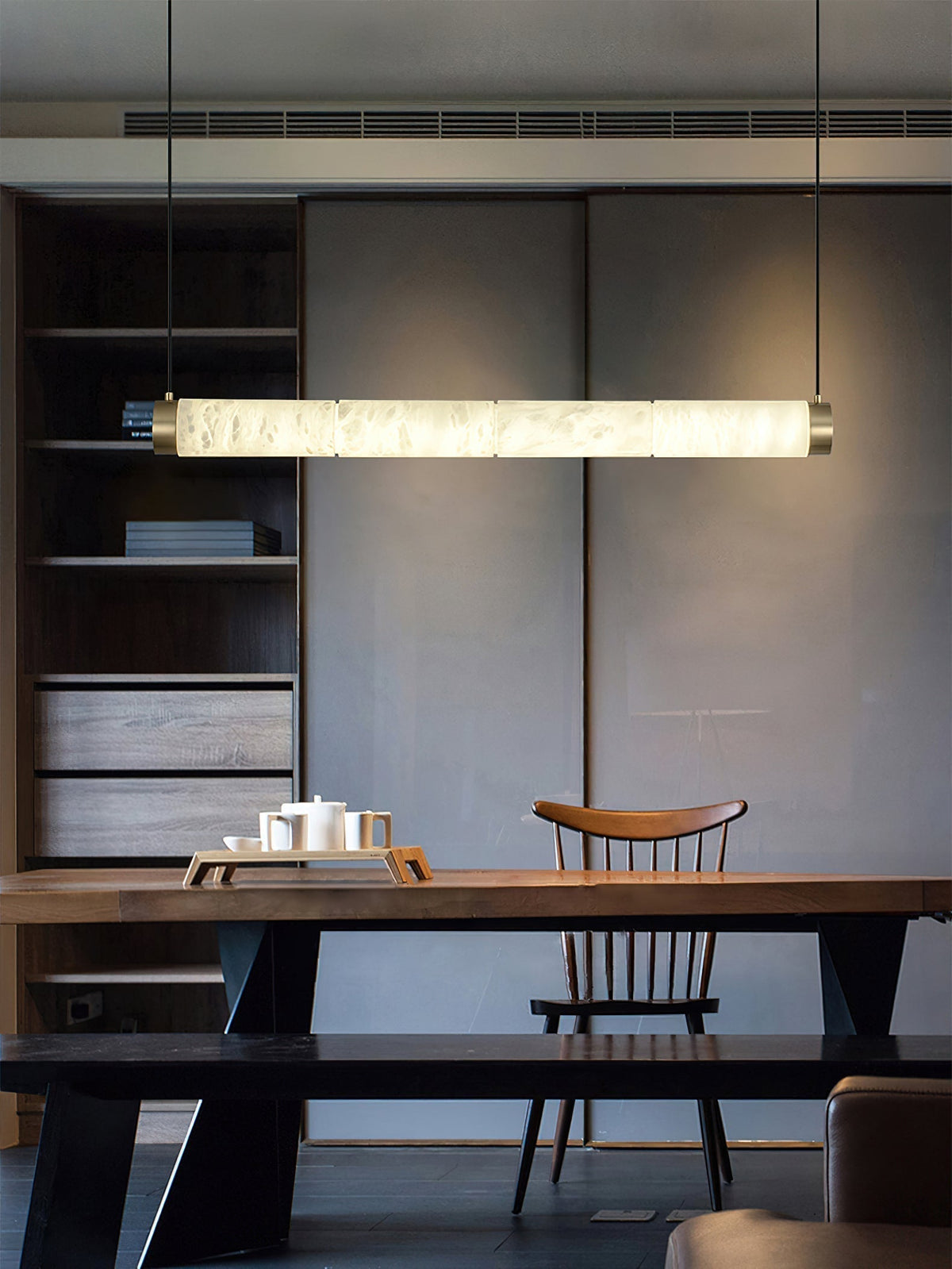 Plotuvyi Modern Strip Alabaster Pendant Light