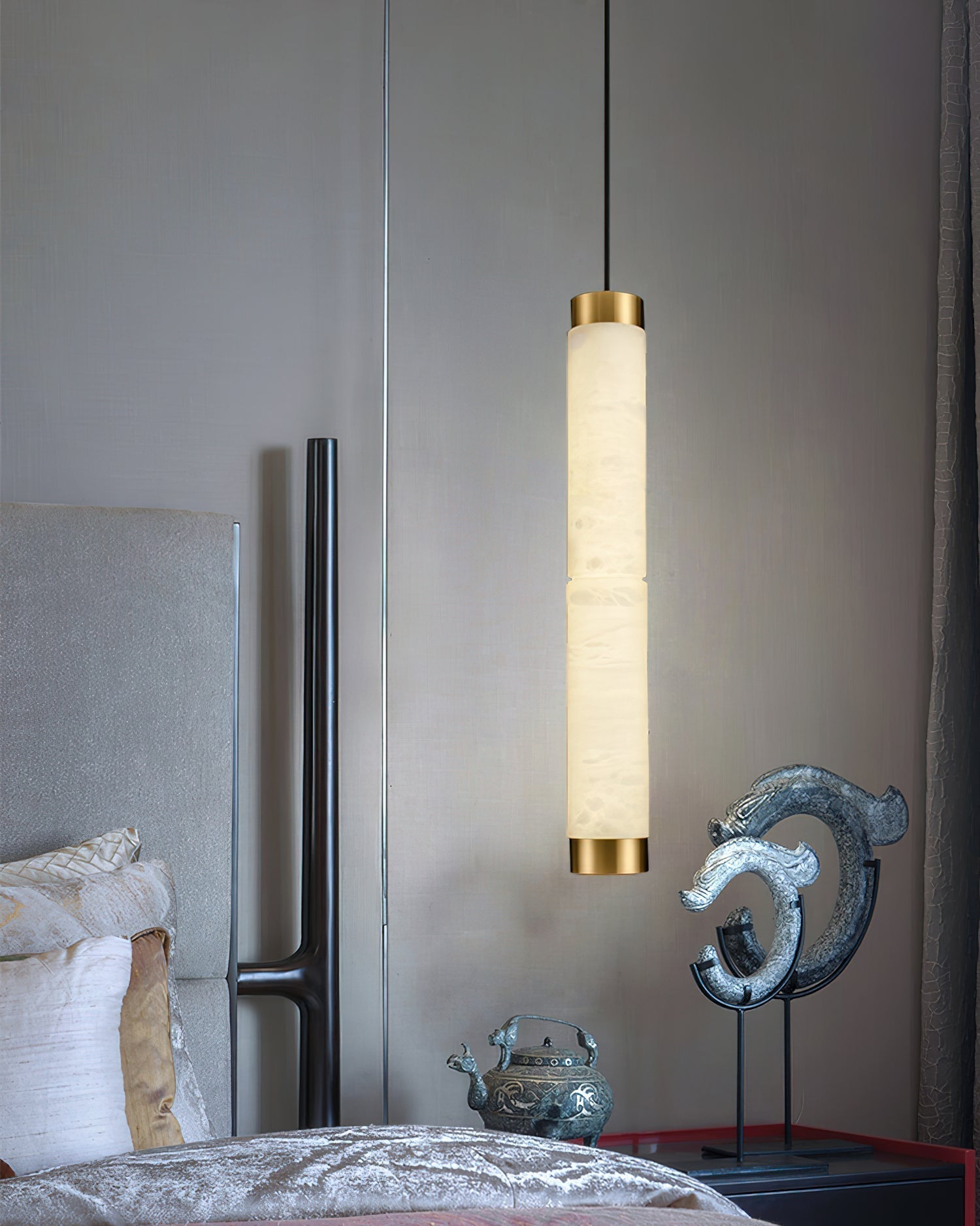 Plotuvyi Modern Strip Alabaster Pendant Light