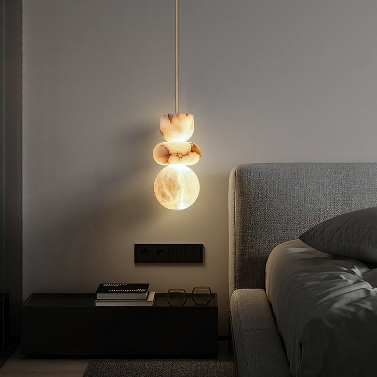 Irregular Shape Alabaster Pendant Light - Neutral Decor