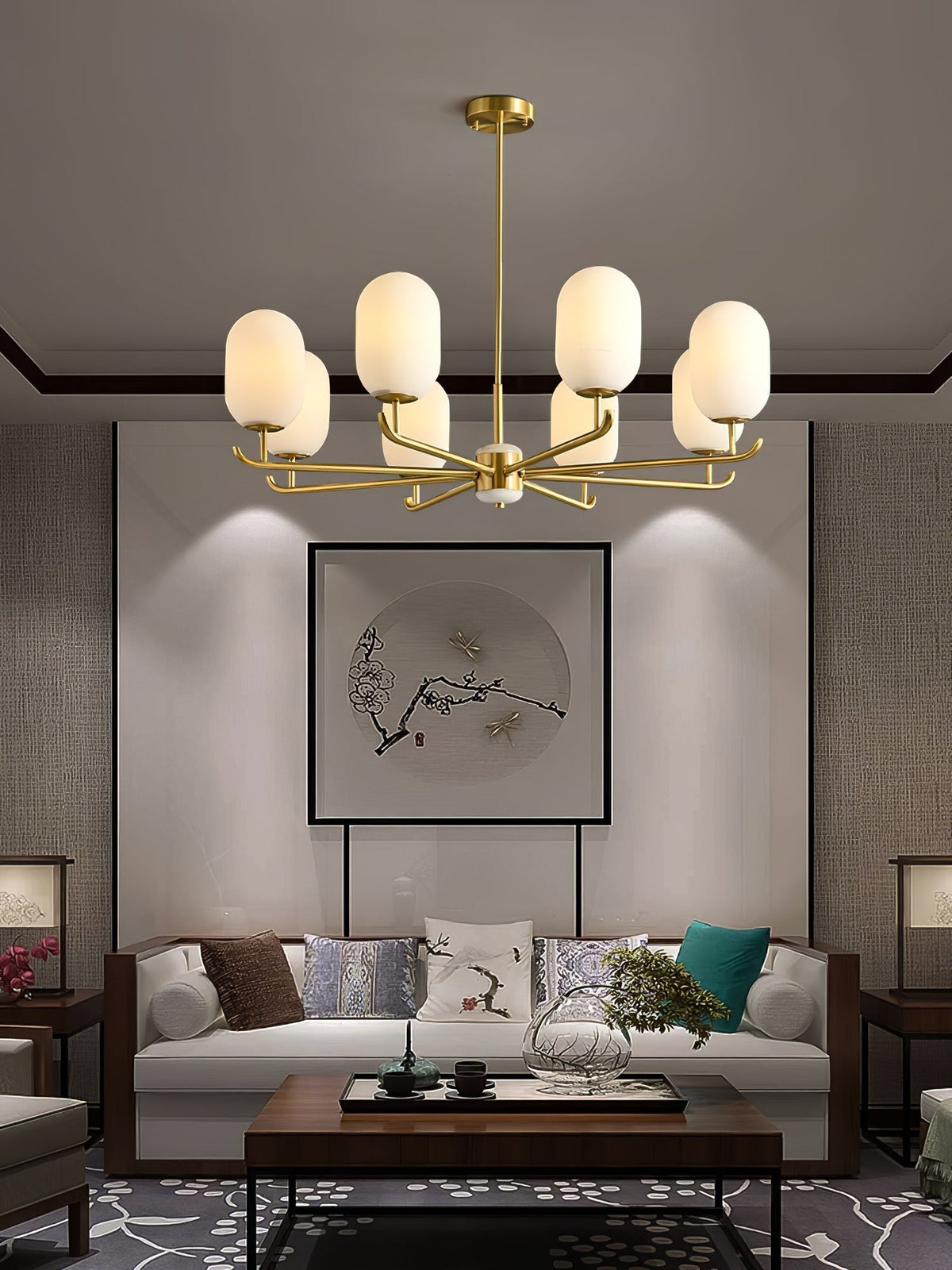 Sifuvyn Modern Geometric Glass Chandelier