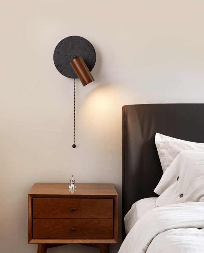 Jaxlen Black Travertine Wall Sconce
