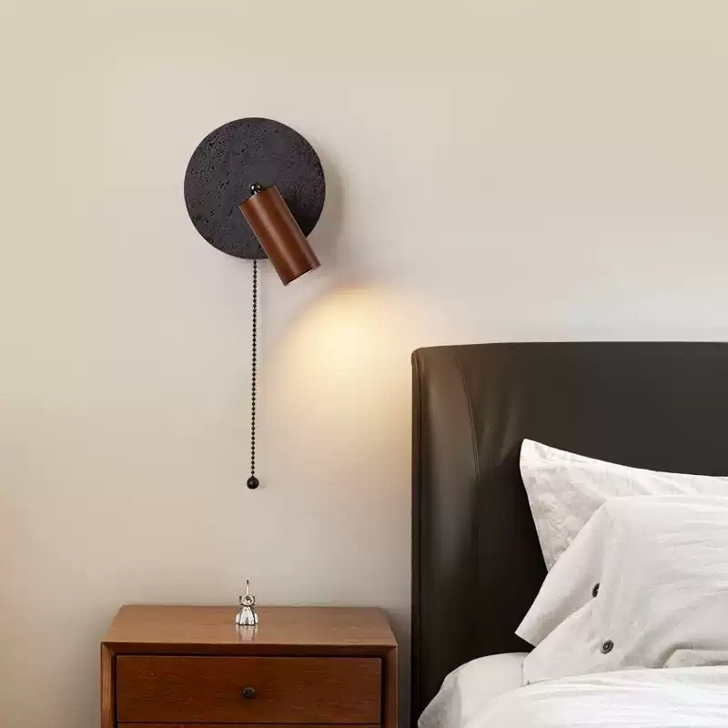 Jaxlen Black Travertine Wall Sconce