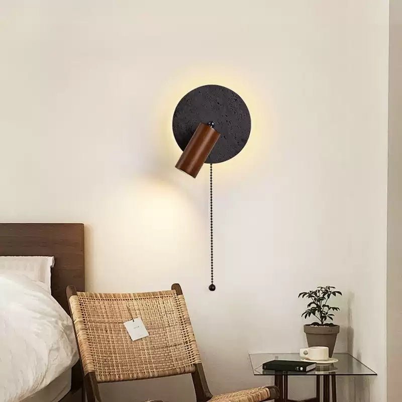 Jaxlen Black Travertine Wall Sconce
