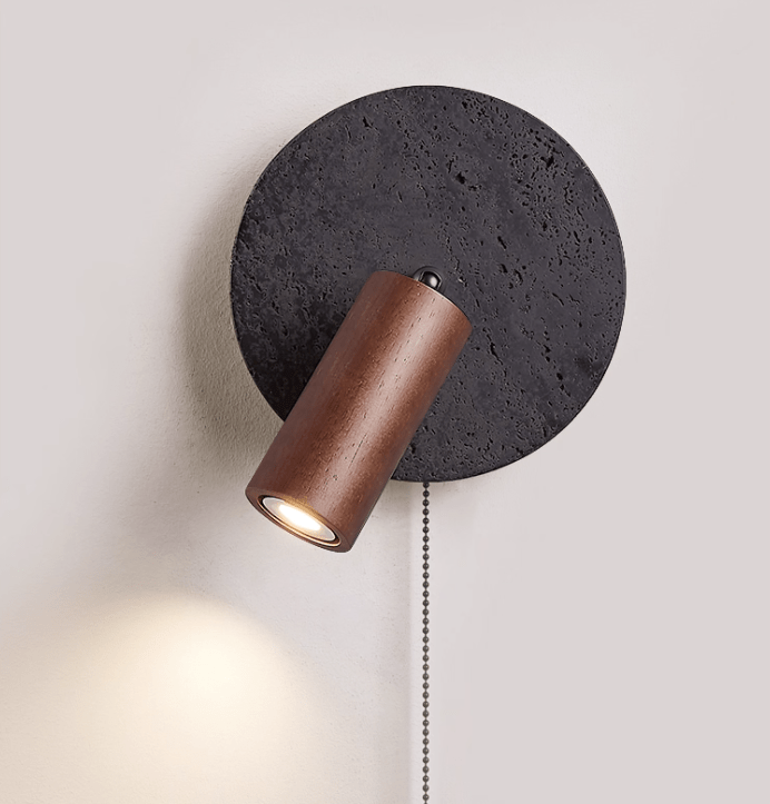 Jaxlen Black Travertine Wall Sconce