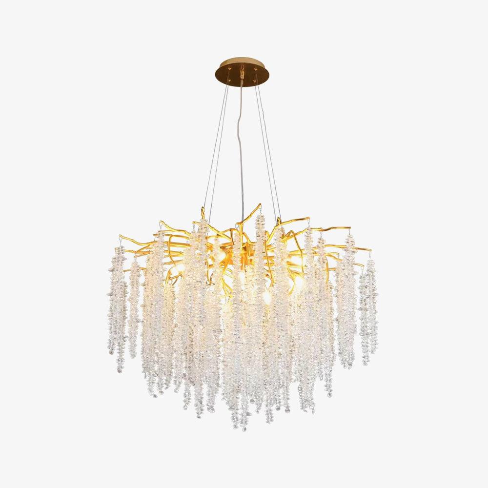 Elyuira Chandelier Gold Crystal Branch Elegant