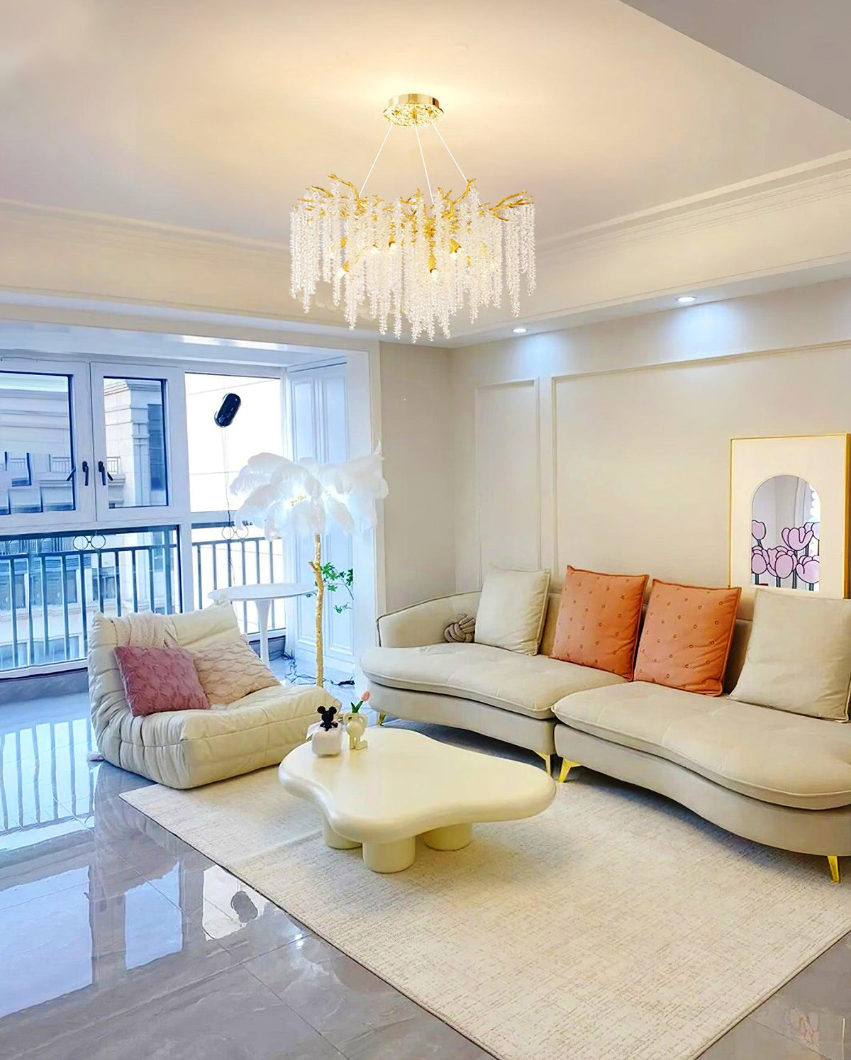 Elyuira Chandelier Gold Crystal Branch Elegant