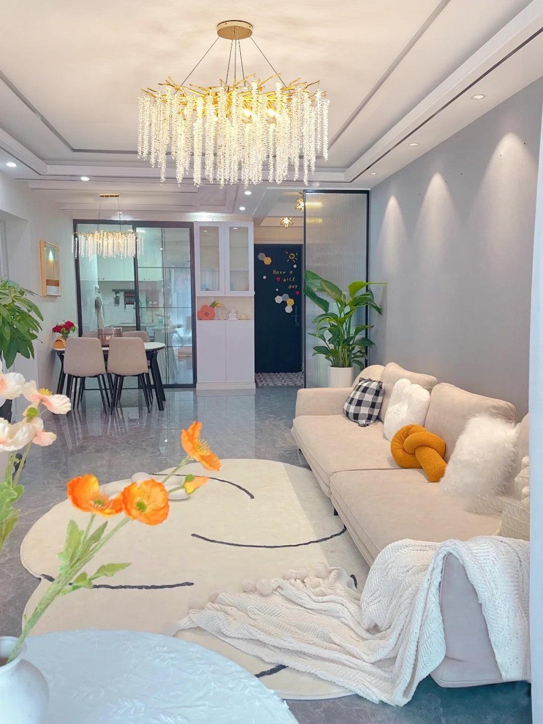 Elyuira Chandelier Gold Crystal Branch Elegant