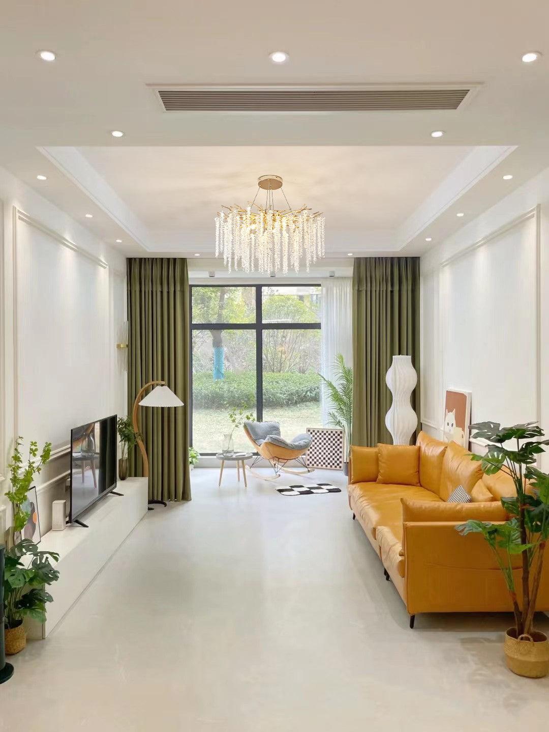 Elyuira Chandelier Gold Crystal Branch Elegant