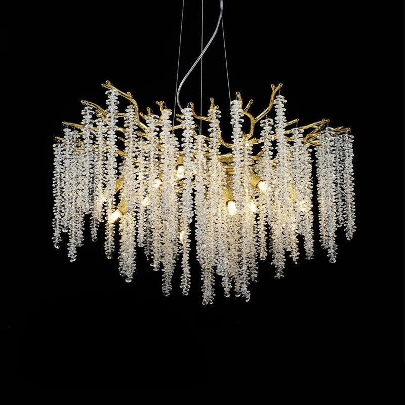 Elyuira Chandelier Gold Crystal Branch Elegant