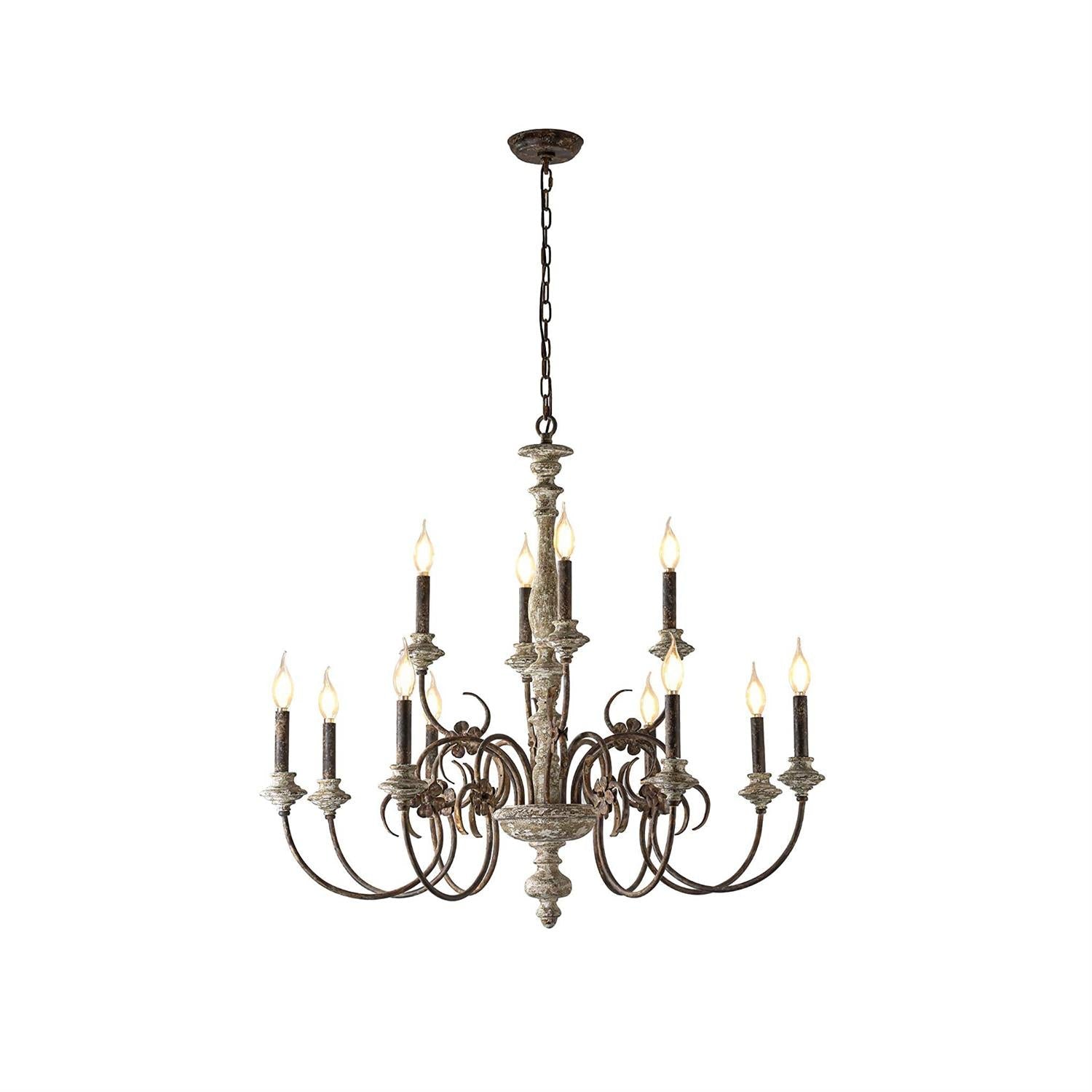 Waegnuvyn Traditional Candle Metal Chandelier