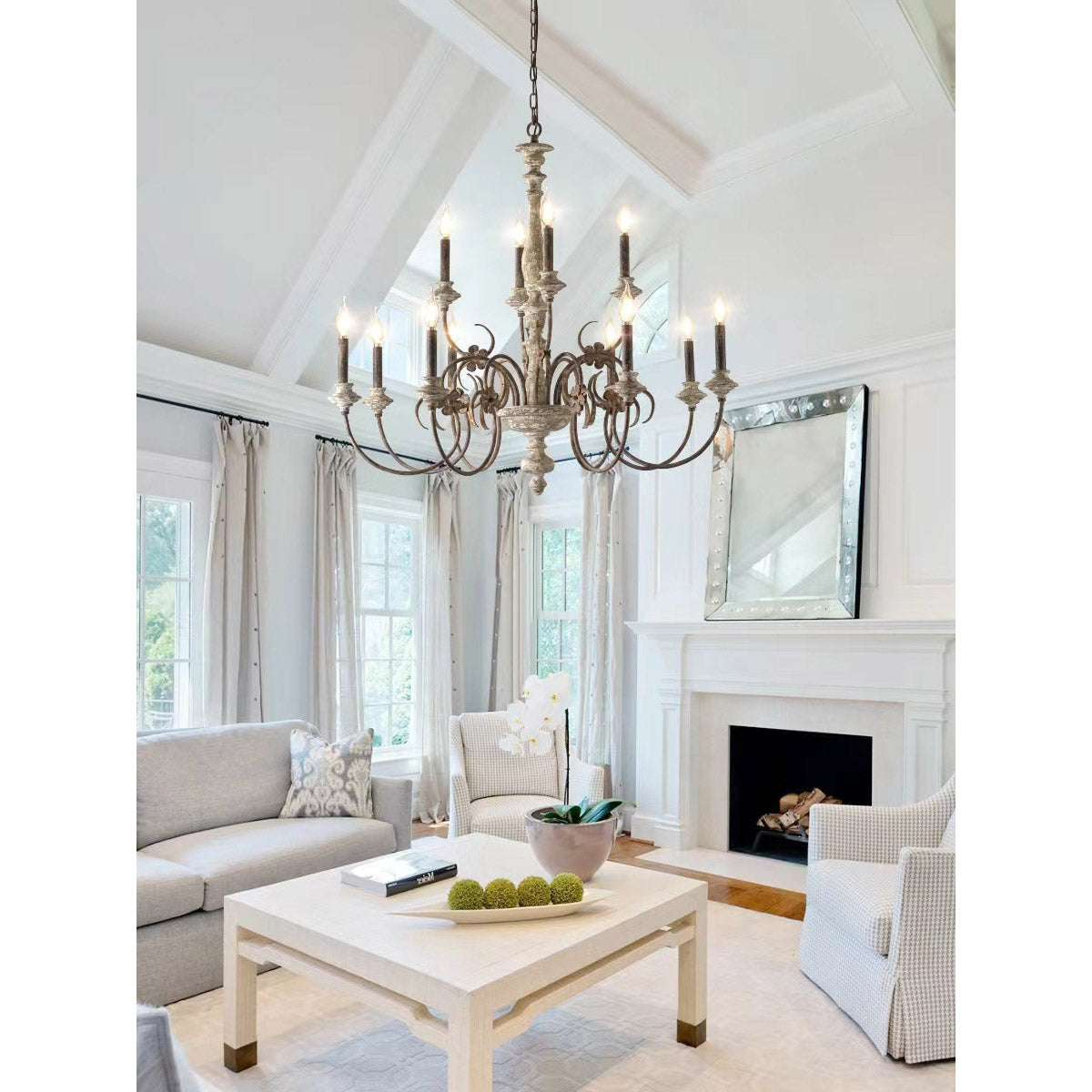 Waegnuvyn Traditional Candle Metal Chandelier