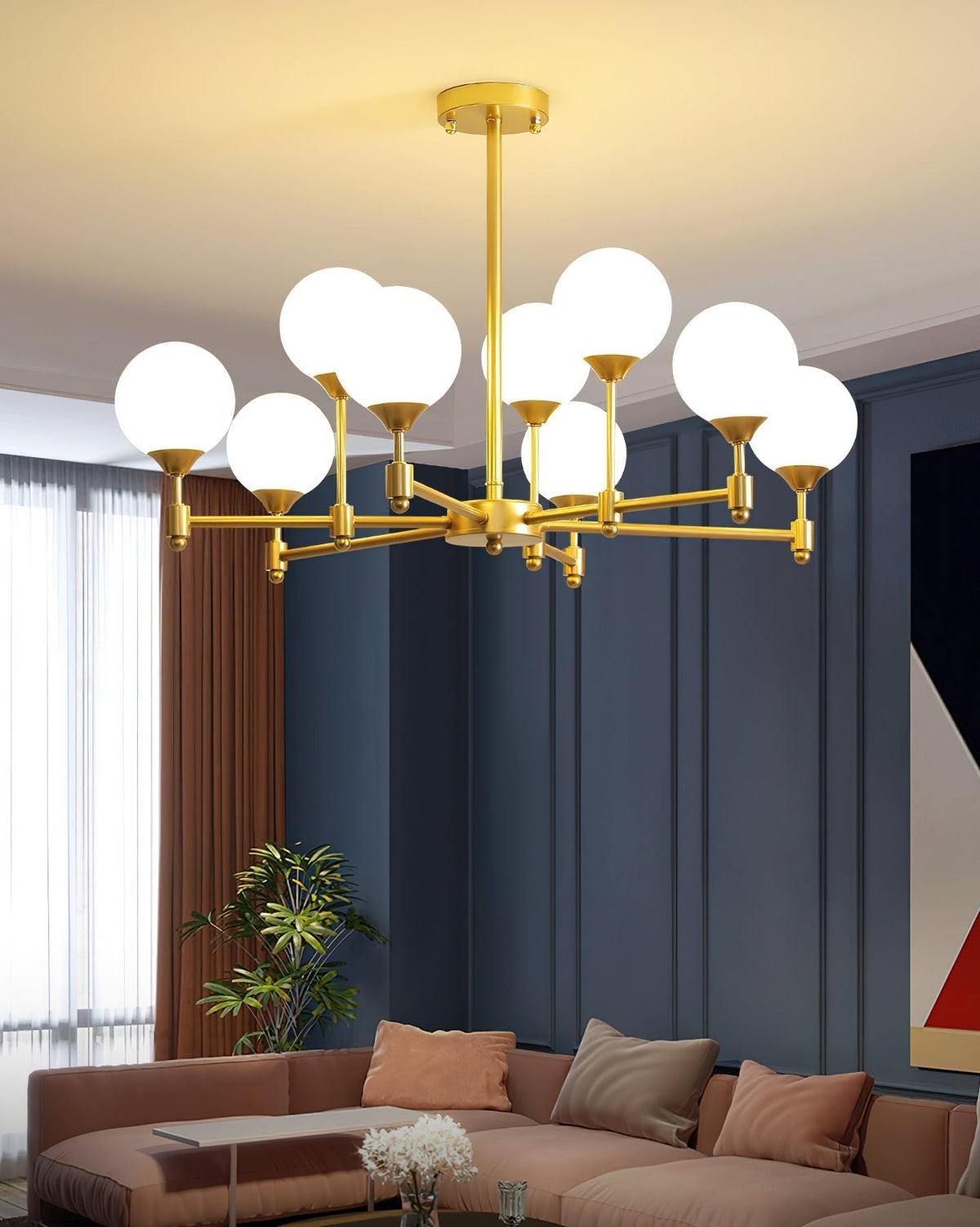 Celireon Elegant Glass Chandelier