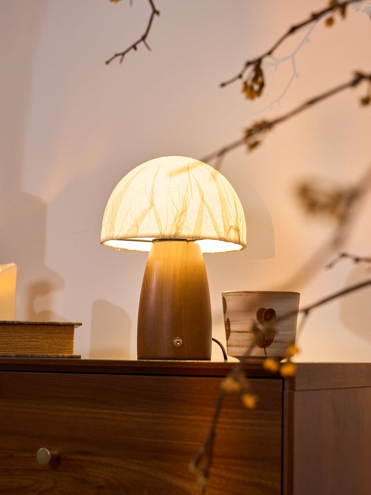 Nimbus Wood & Fabric Table Lamp