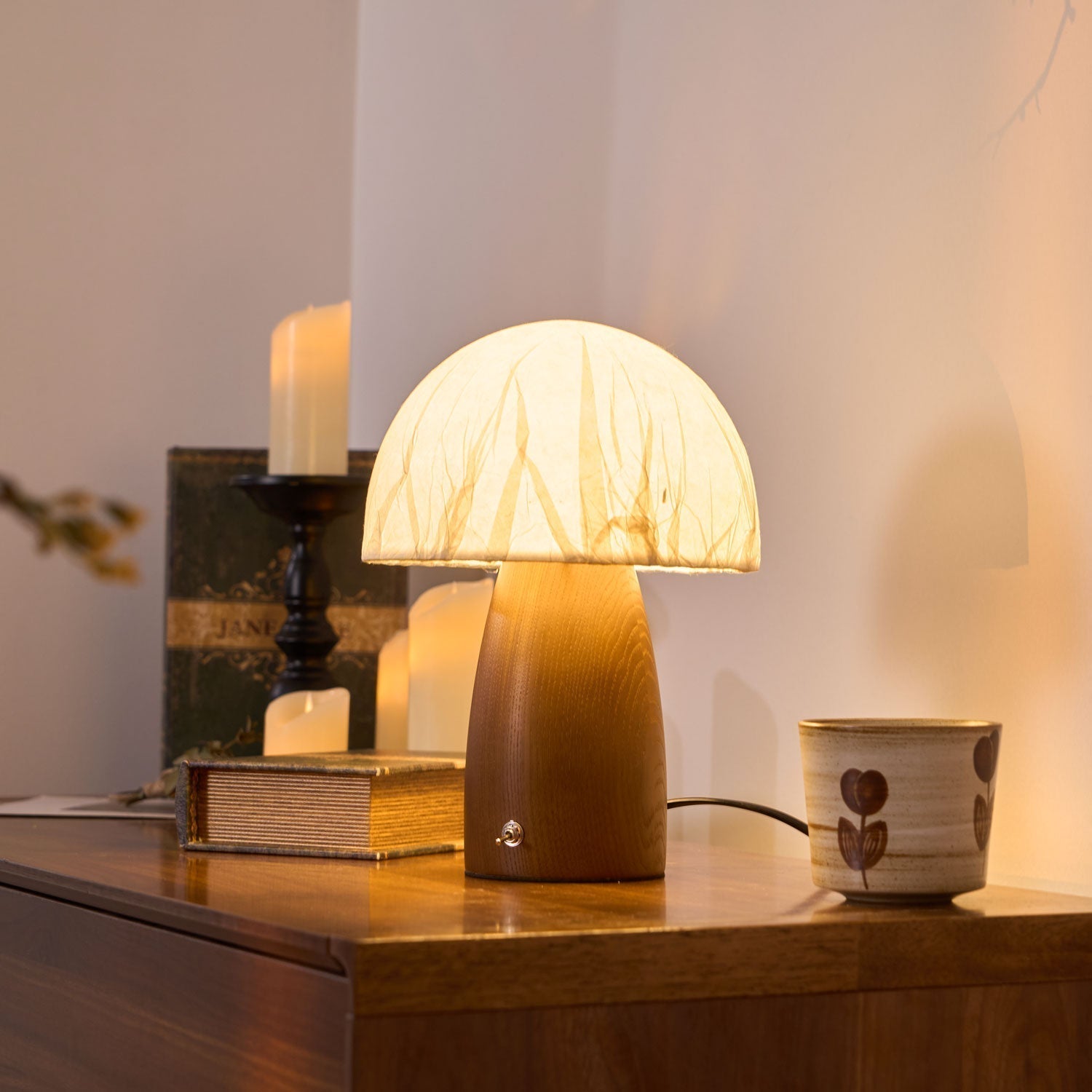 Nimbus Wood & Fabric Table Lamp