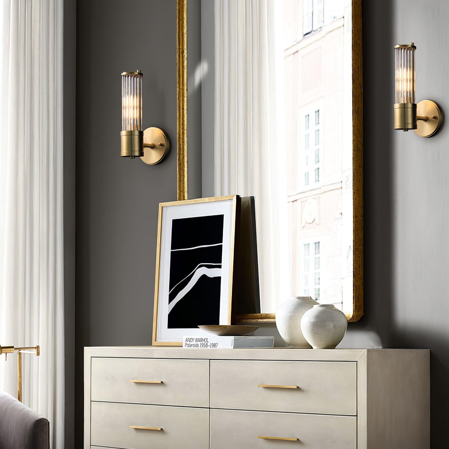 Vevenisra Nordic Art Cylinder Glass Wall Light