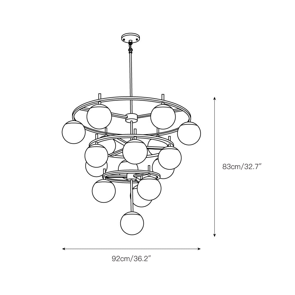Ornuvyn Modern Minimalist Glass Chandelier