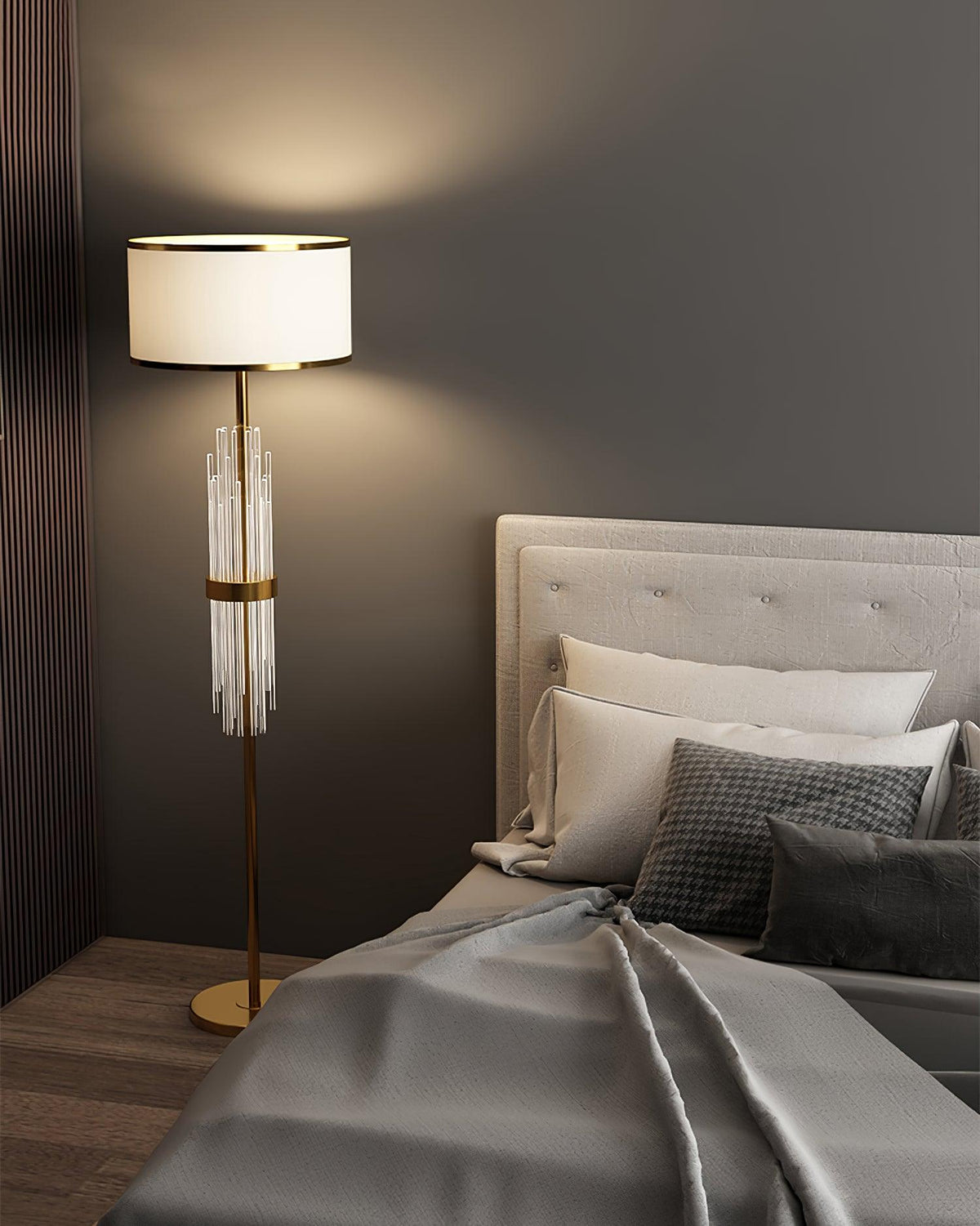 Regalian Fabric Contemporary Floor Lamp