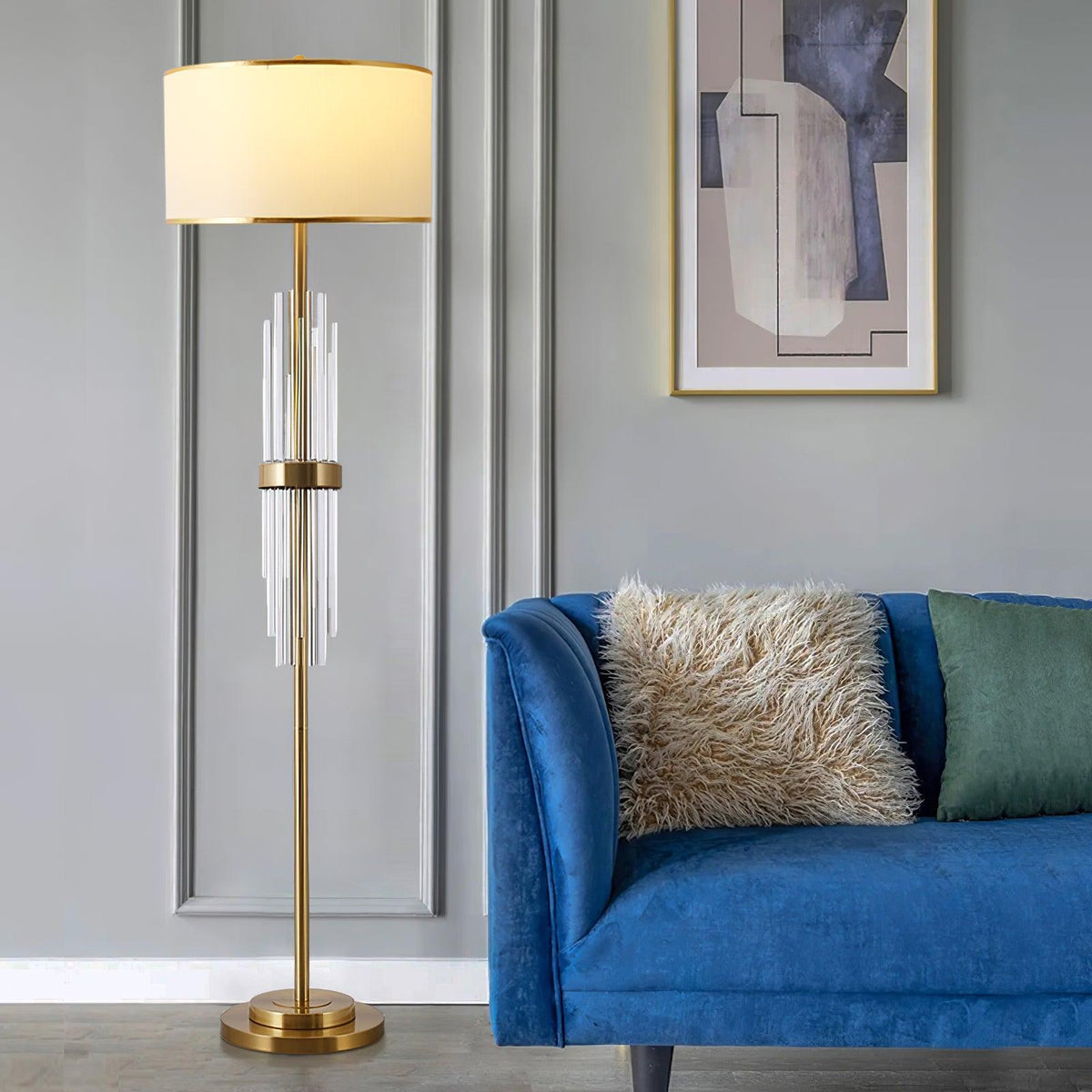 Regalian Fabric Contemporary Floor Lamp