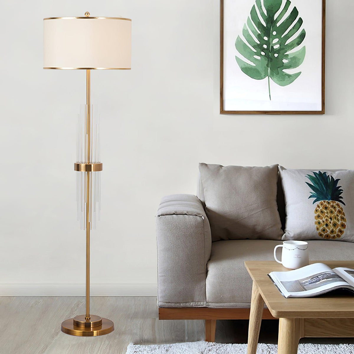 Regalian Fabric Contemporary Floor Lamp