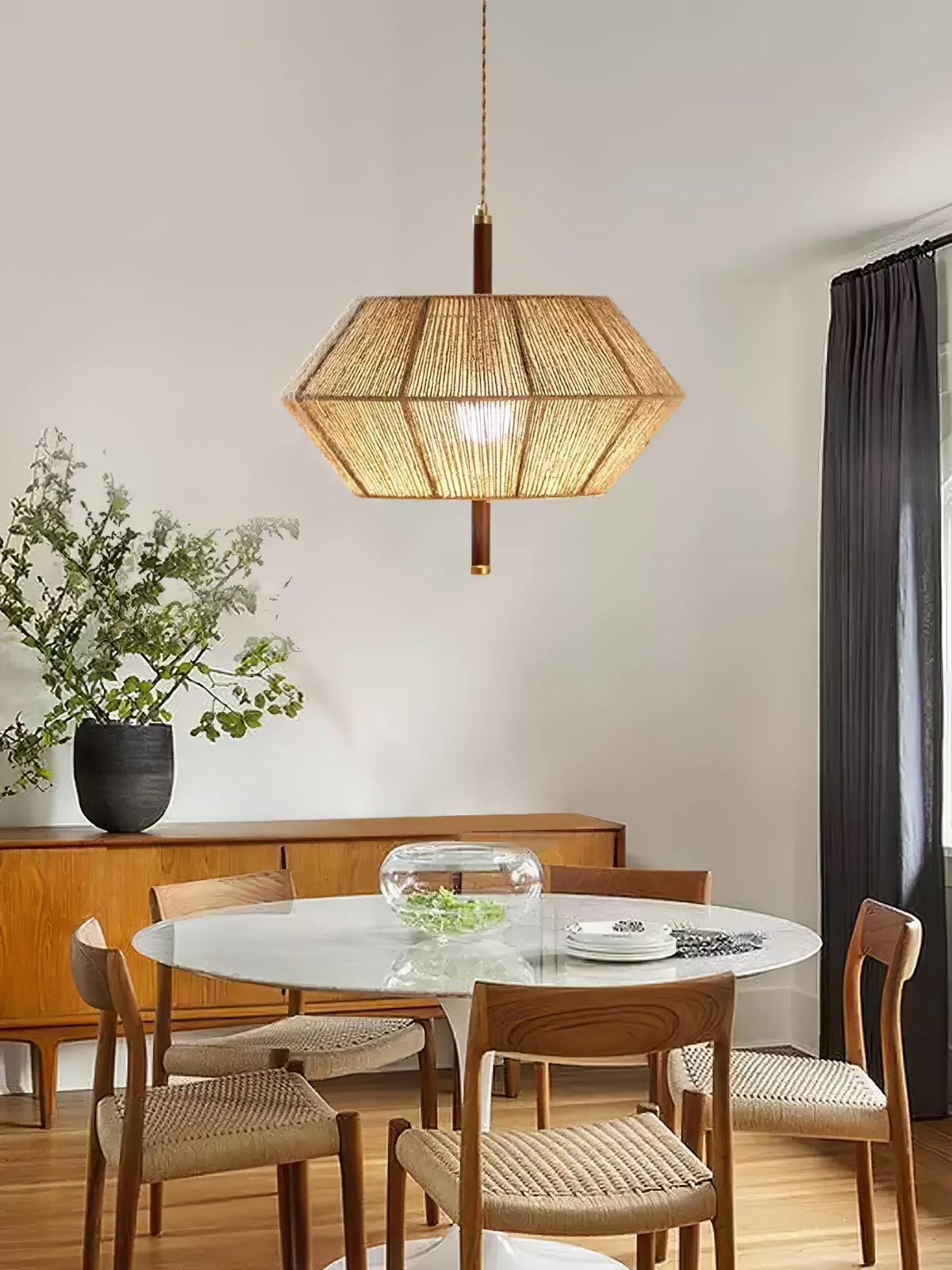 Rattan Vintage Rope Pendant Light