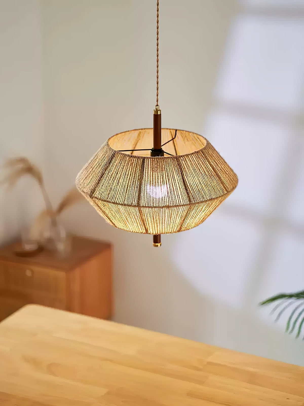 Rattan Vintage Rope Pendant Light