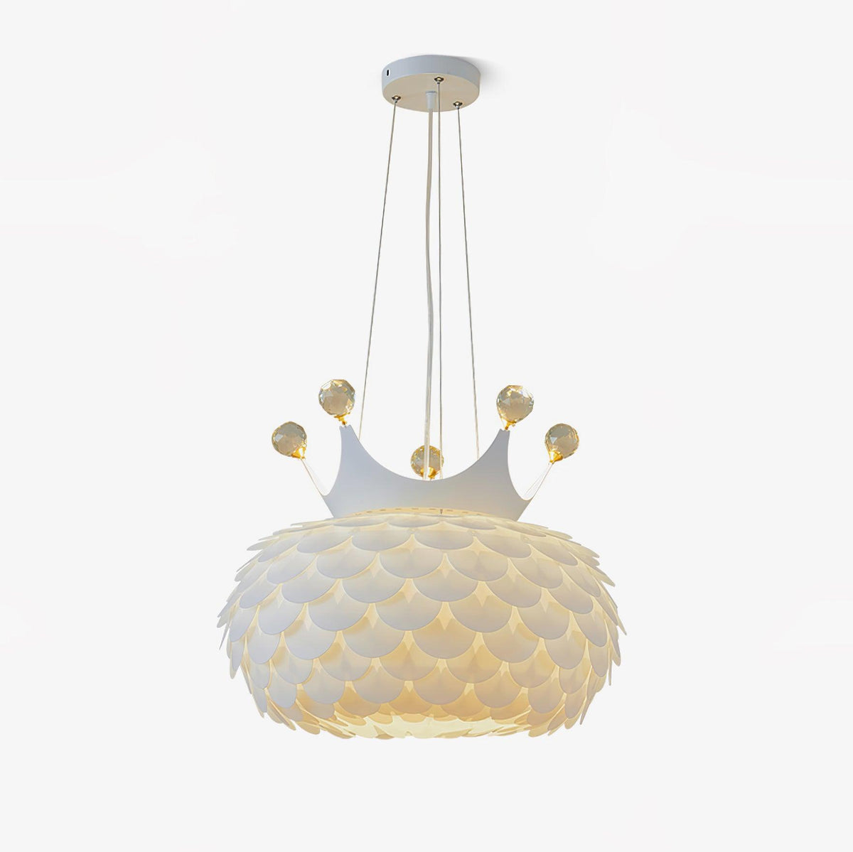 Keloz Pendant Lamp Acrylic Scalloped Crown Whimsical