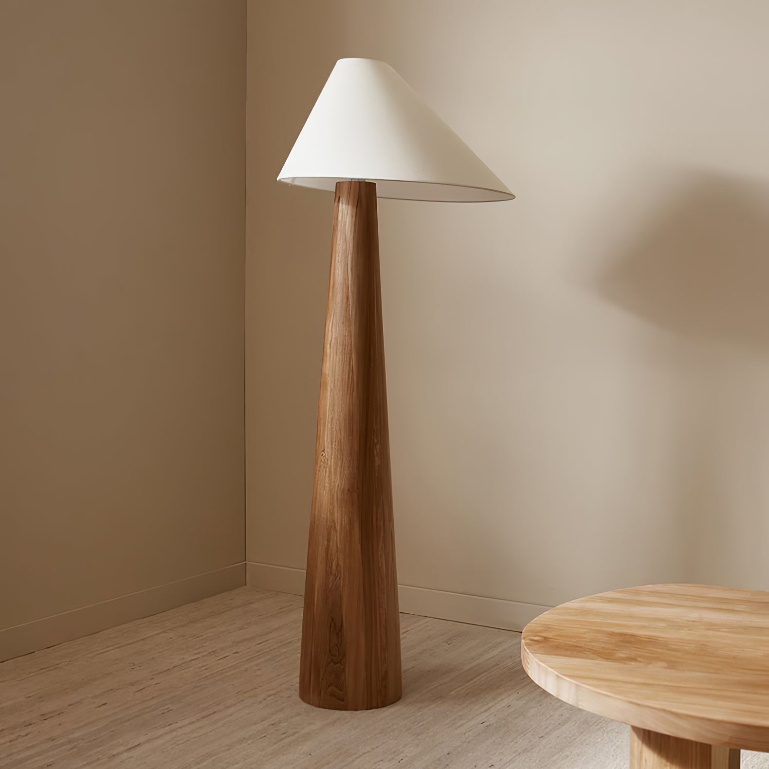 Pinnacle Minimalist Wood Floor Lamp