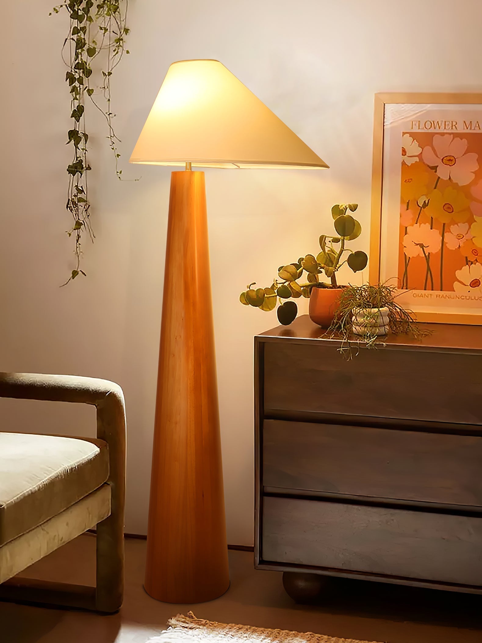 Pinnacle Minimalist Wood Floor Lamp