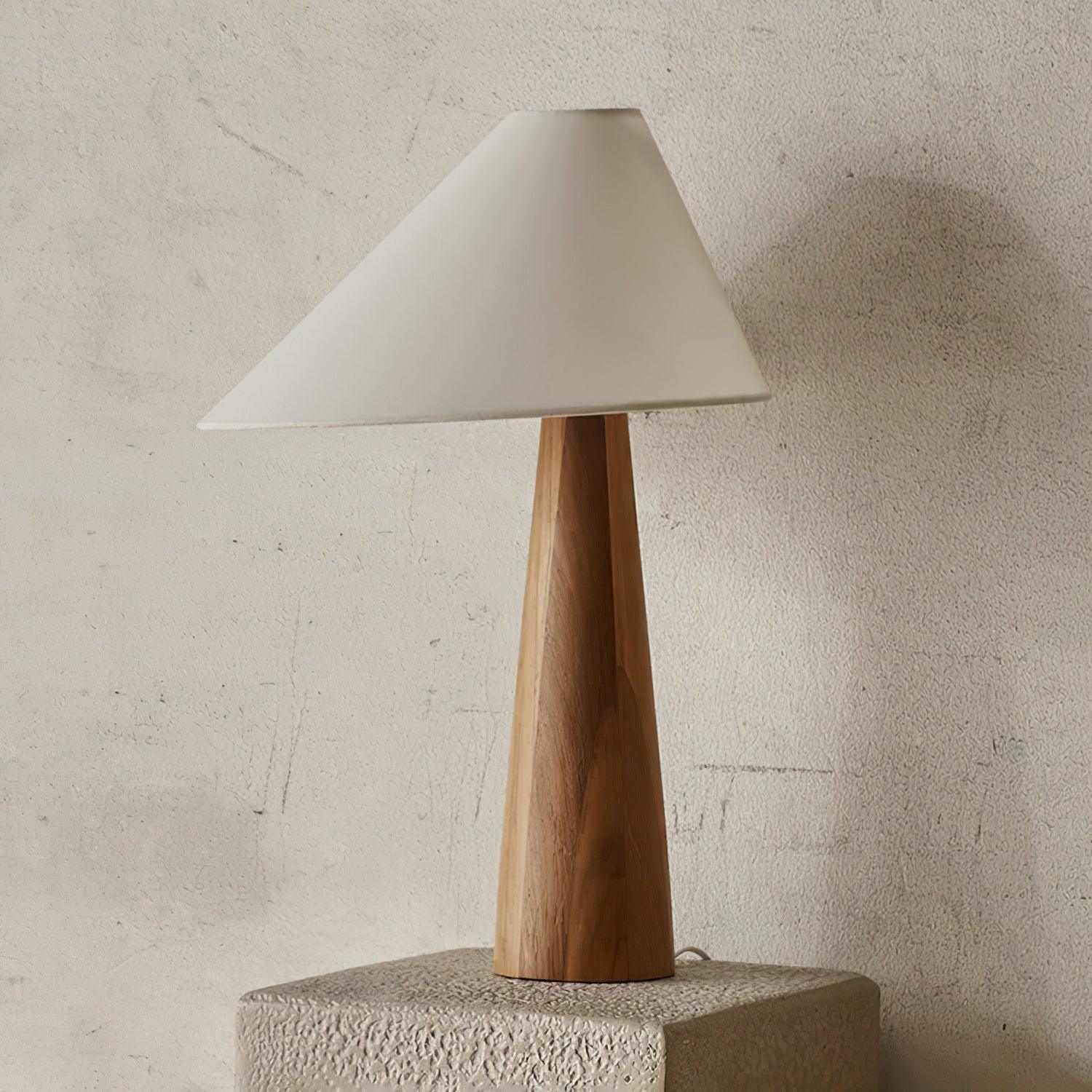 Mirose Wood Fabric Rustic Table Lamp