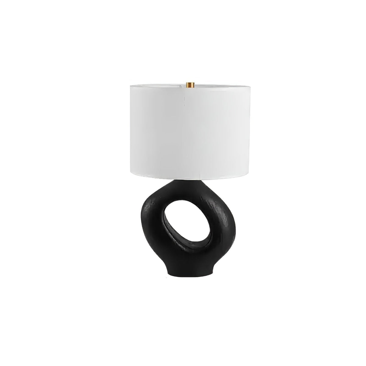 Lumestic Sculptural Resin Fabric Table Lamp
