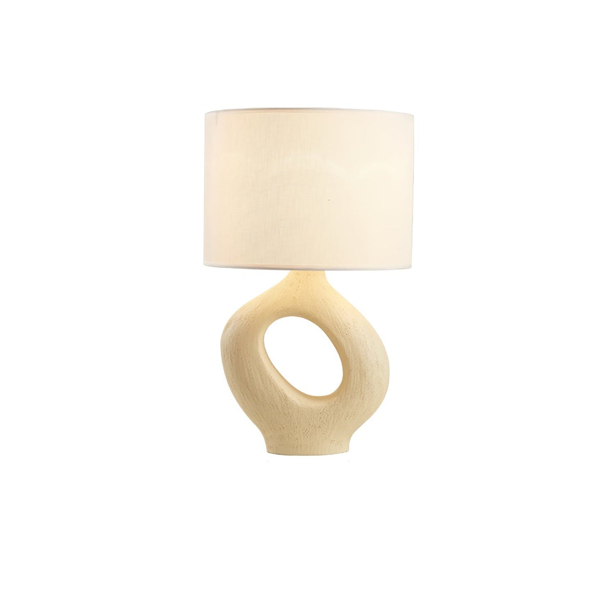 Lumestic Sculptural Resin Fabric Table Lamp