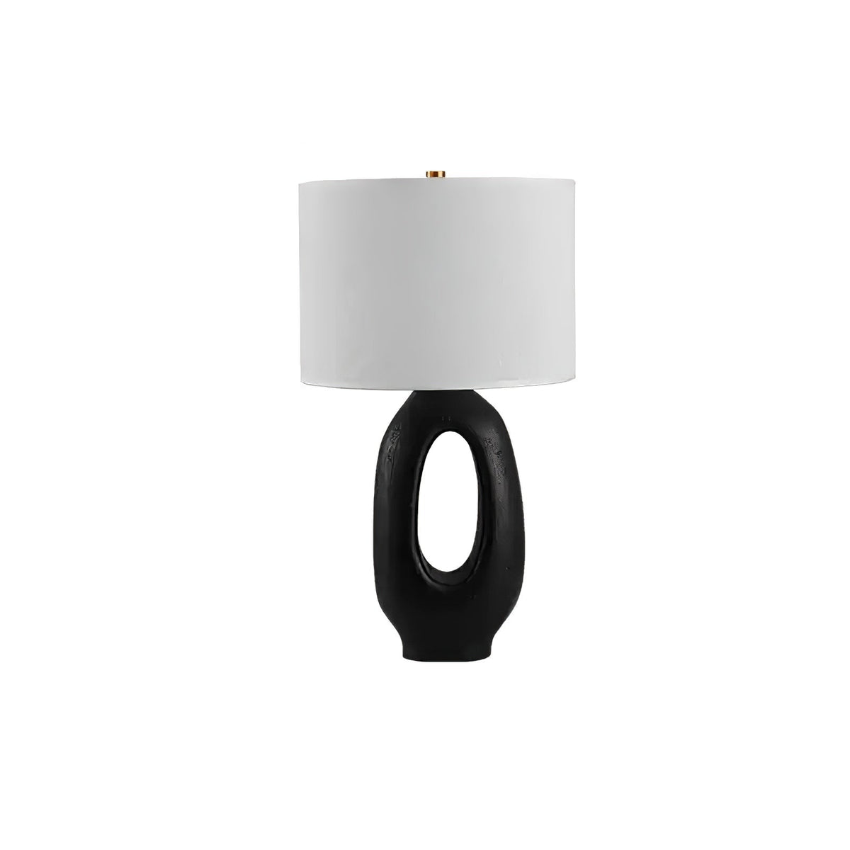 Lumestic Sculptural Resin Fabric Table Lamp
