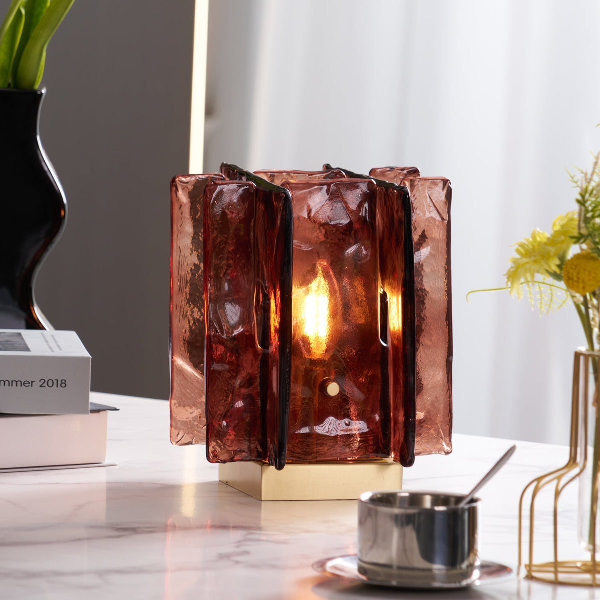 Avlaear Artisan Glass Desk Lamp