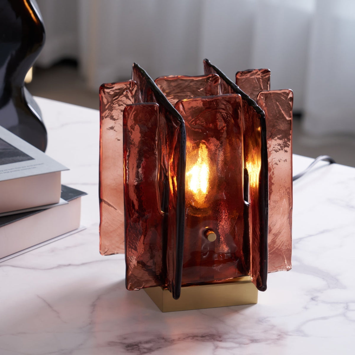 Avlaear Artisan Glass Desk Lamp