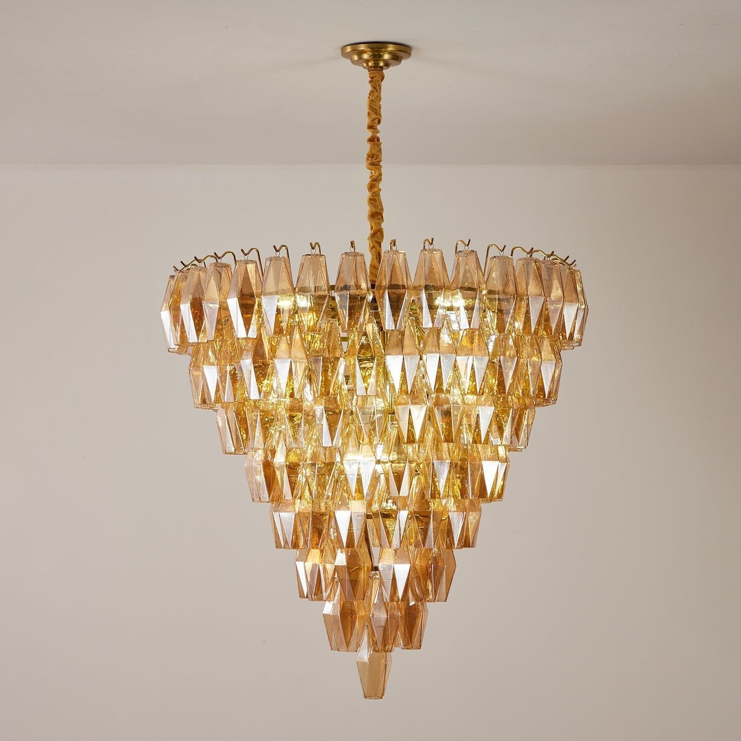 Orelielle Chandelier Amber Empire Prism