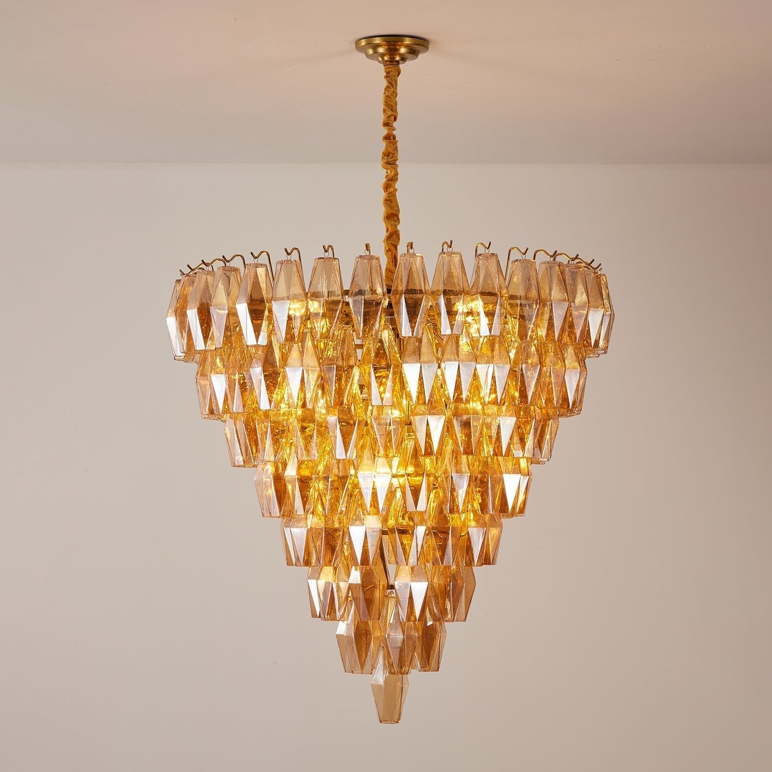 Orelielle Chandelier Amber Empire Prism