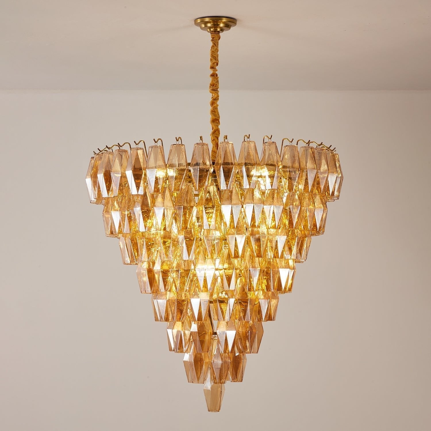 Orelielle Chandelier Amber Empire Prism