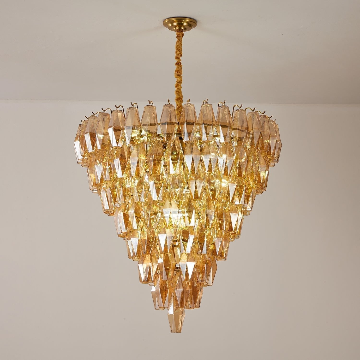 Orelielle Chandelier Amber Empire Prism